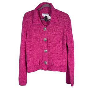 Willow Old Money Jacket Pink M Jeweled Preppy Classic Chic Coastal Feminine 80s